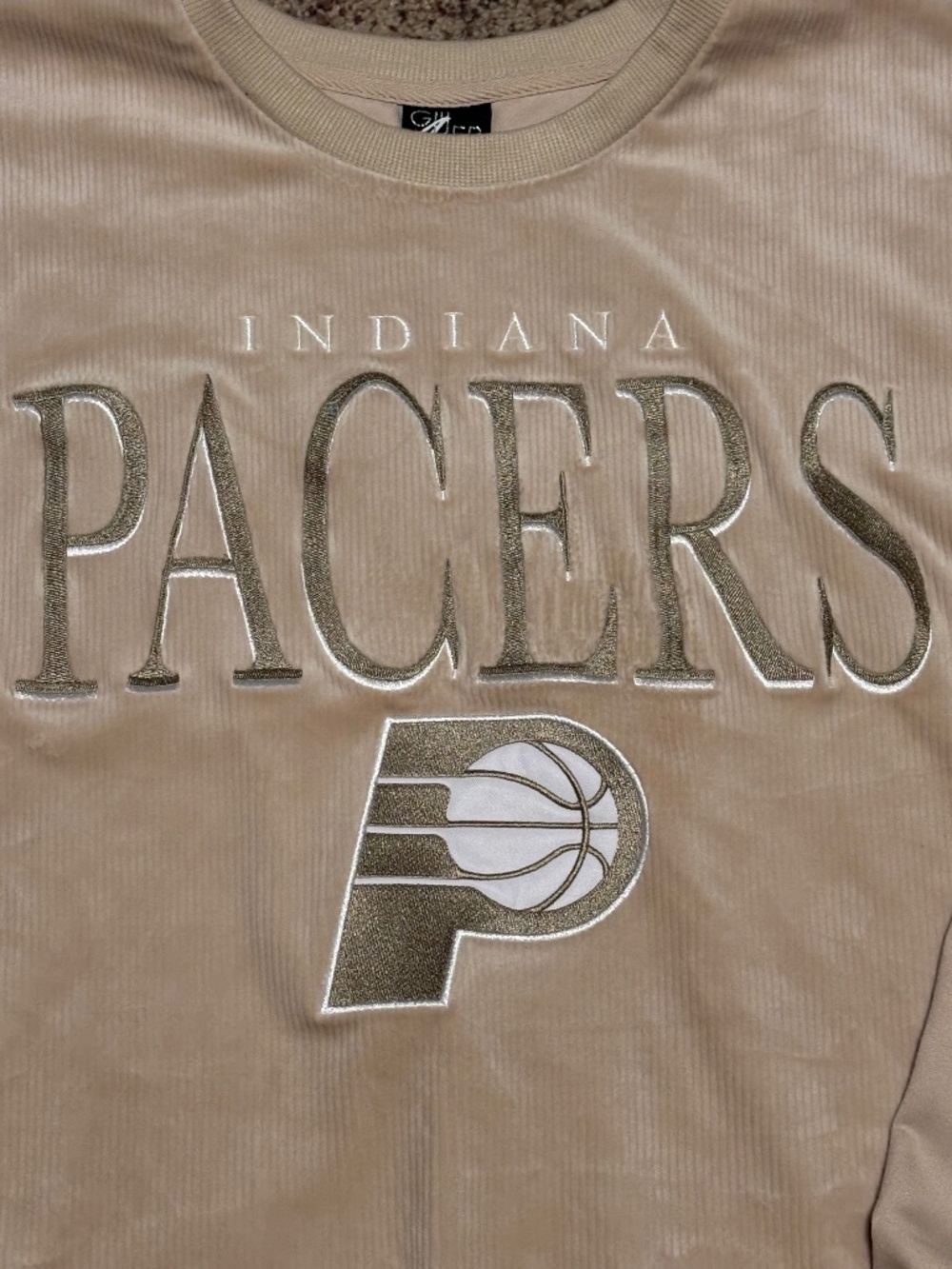 Cream Indiana Pacers G-III 4HER BY CARL BANKS Women's Oversized Tunic Pullover